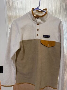 Patagonia Two-Tone Snap-T Fleece Pullover - Cream, Khaki & Mustard